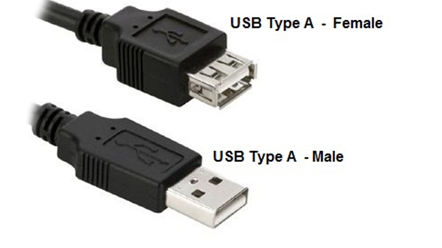 Cáp USB type A 1 đầu đực 1 đầu cái 1,8m